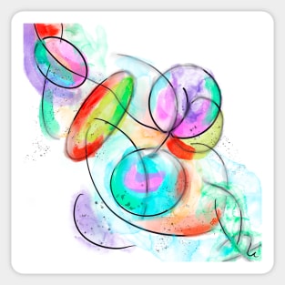 Bright Oval Abstract Sticker